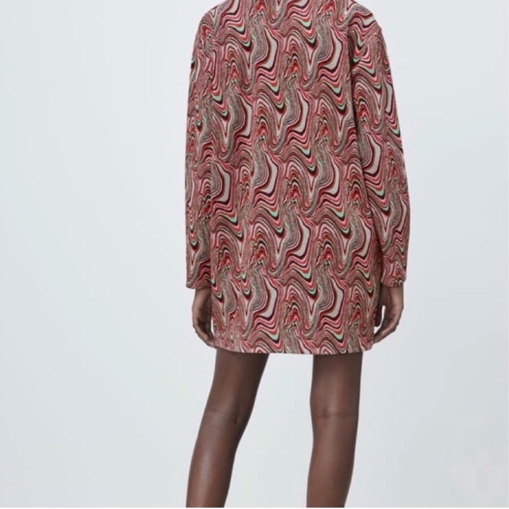 Zara Multicolor Swirl Women's Shift Dress - Picture 8 of 8